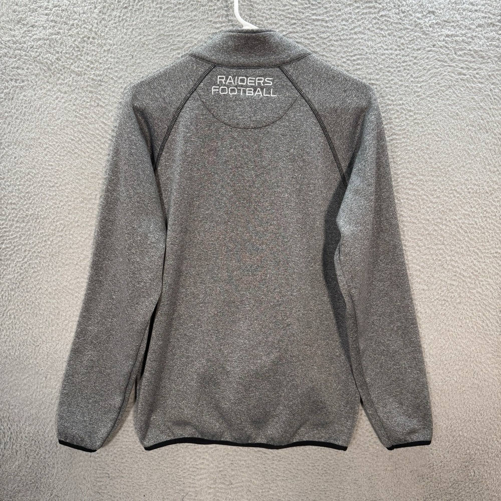 Las Vegas Raiders Sweatshirt Adult Small Gray 1/2 Zip Pullover NFL Football Mens - Picture 2 of 9